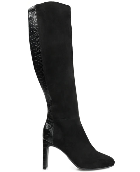 Journee Collection Women's Black Elisabeth Wide Calf Knee High Boots |Journee Collection In Lebanon