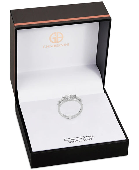 Giani Bernini Women's Silver Zirconia Horizontal Cluster Ring |Giani Bernini in Lebanon