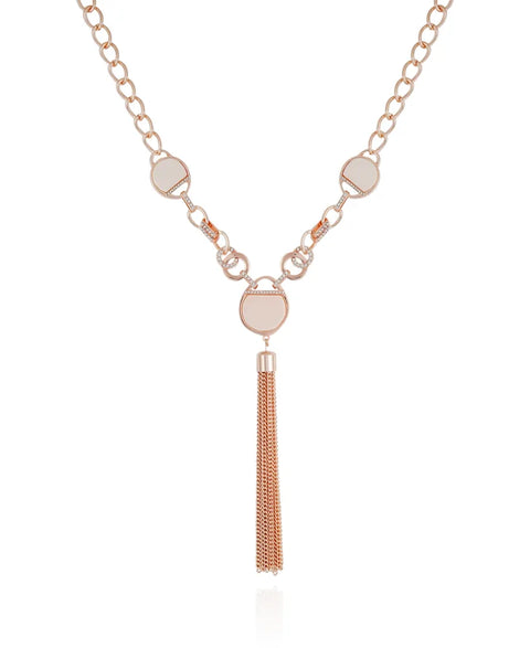 T Tahari Women's Crystal Stone Tassel Necklace | Tahari In Lebanon