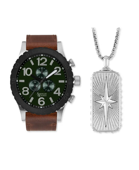 American Exchange Men's Multicolor Watch & Necklace Set| American Exchange in Lebanon