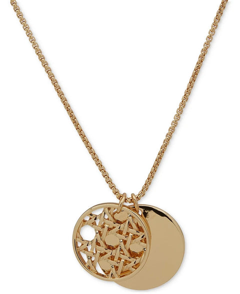 Anne Klein Women's Gold Tone Lattice Disc 36" Beaded Necklace | Anne Klein In Lebanon
