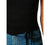 Just Polly Black Ribbed Side-Ruched Top | Just Polly In Lebanon