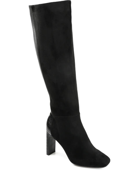 Journee Collection Women's Black Elisabeth Wide Calf Knee High Boots |Journee Collection In Lebanon
