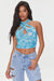 Forever 21 Women's Aqua Sleeveless Crisscross Crop Top | Forever 21 In Lebanon