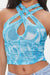 Forever 21 Women's Aqua Sleeveless Crisscross Crop Top | Forever 21 In Lebanon