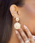 Ettika Women's Gold-Plated Textured Double Disc Earring | Ettika in Lebanon