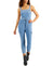Tinseltown Women's Blue Belted Denim Jumpsuit  |Tinseltown  In Lebanon