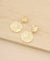 Ettika Women's Gold-Plated Textured Double Disc Earring | Ettika in Lebanon