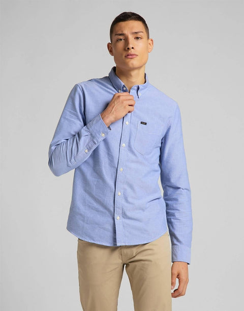 Lee Men's Washed Blue Button Down Shirt | Lee In Lebanon