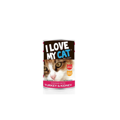 I Love My Cat Turkey & Kidney Chunks Cats Food 415g