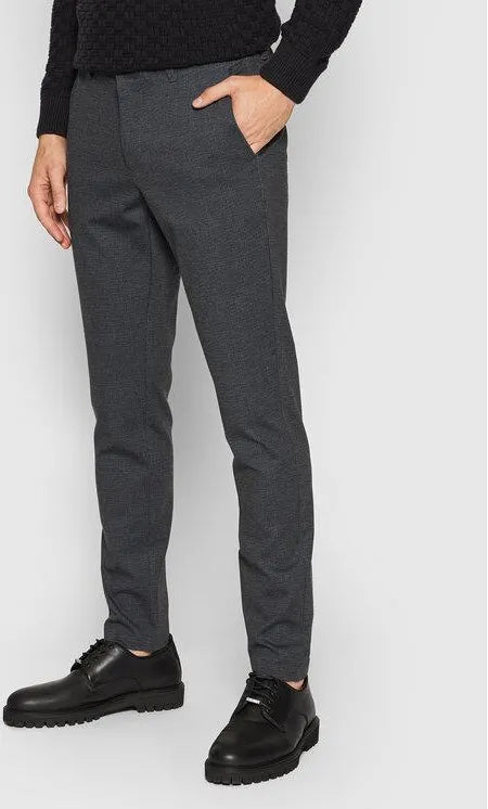 Only & Sons Men's Grey Navy Tapered Fit Pant | Only & Sons In Lebanon
