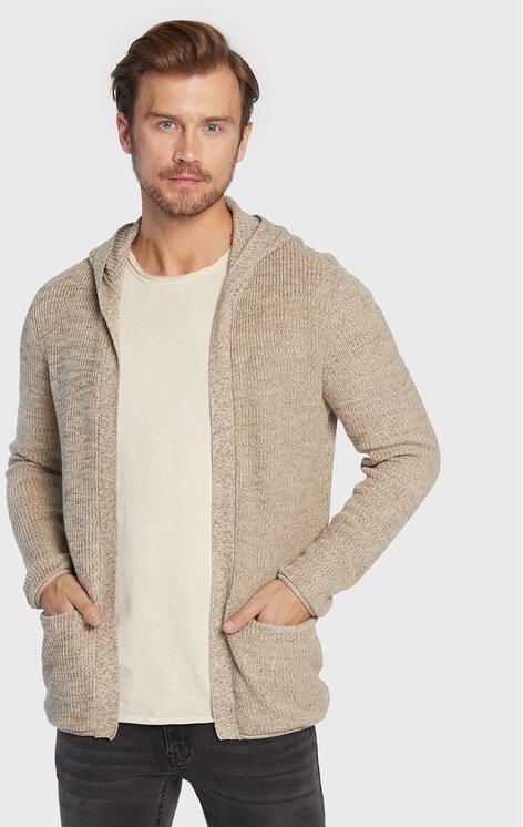 Redefined Rebel Men's Beige Cabe Knit Cardigan | Redefined Rebel In Le ...