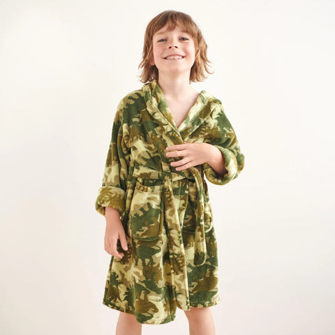Sinsay Boys Green Camouflage Hooded Bathrobe | Sinsay in Lebanon