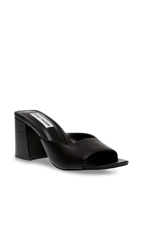 Steve Madden Women's Black Leather Laurene Sandals | Steve Madden In Lebanon