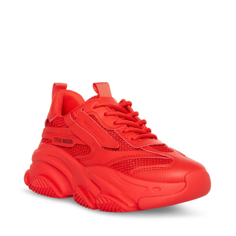 Steve Madden Women's Red Possession-E Sneakers | Steve Madden In Lebanon