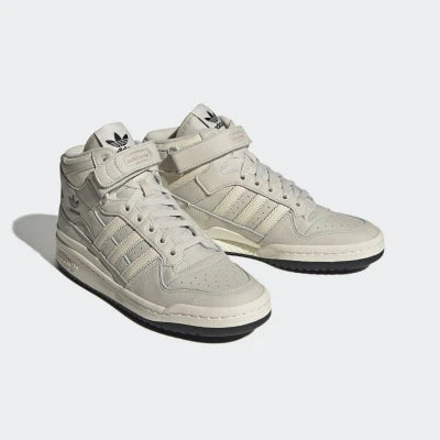 Adidas Men's Light Grey & White Forum Mid Sneaker | Adidas In Lebanon