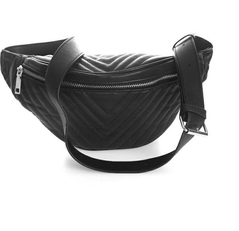 Inside Women's Black Quilted Waist Bag |Inside In Lebanon