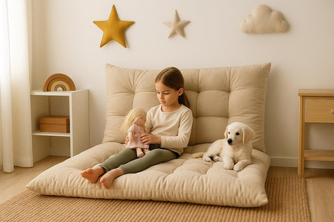SD Dark Beige Floor Cushion 70x120cm | SD In Lebanon