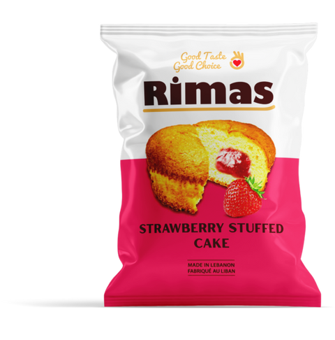 Rimas Strawberry Stuffed Cake 40g | Rimas In Lebanon