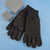 Sinsay Men's Black Suede Look Back & Knitted Ribbed Cuffs Gloves