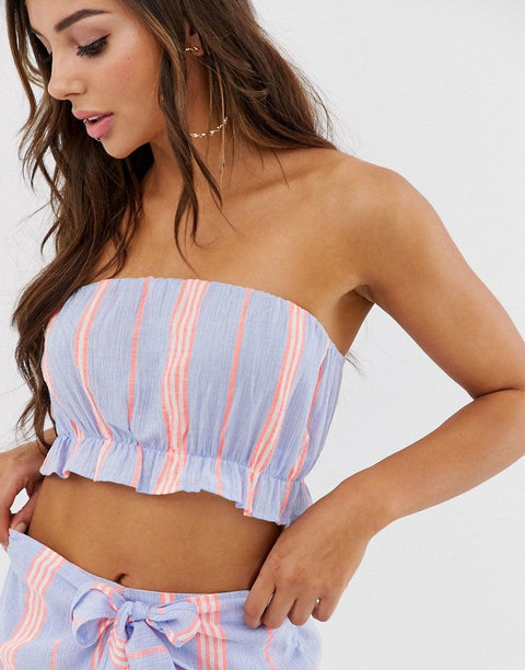 ASOS DESIGN Women's Multicolor Crop Top ANF2036