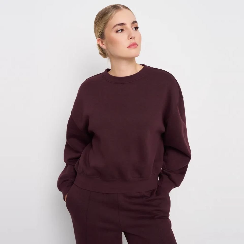 Sinsay Women's Plum Plain Sweatshirt