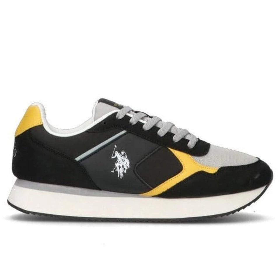 U.S. Polo Assn. Men's Black & Light Gray Nobil Sneakers
