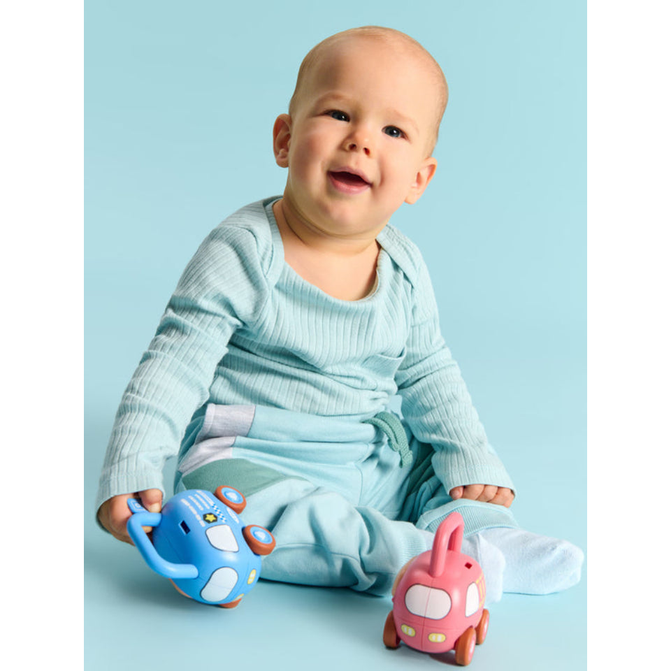 Sinsay baby Boy's Light Blue Dinosaur Spikes Pocket Bodysuit