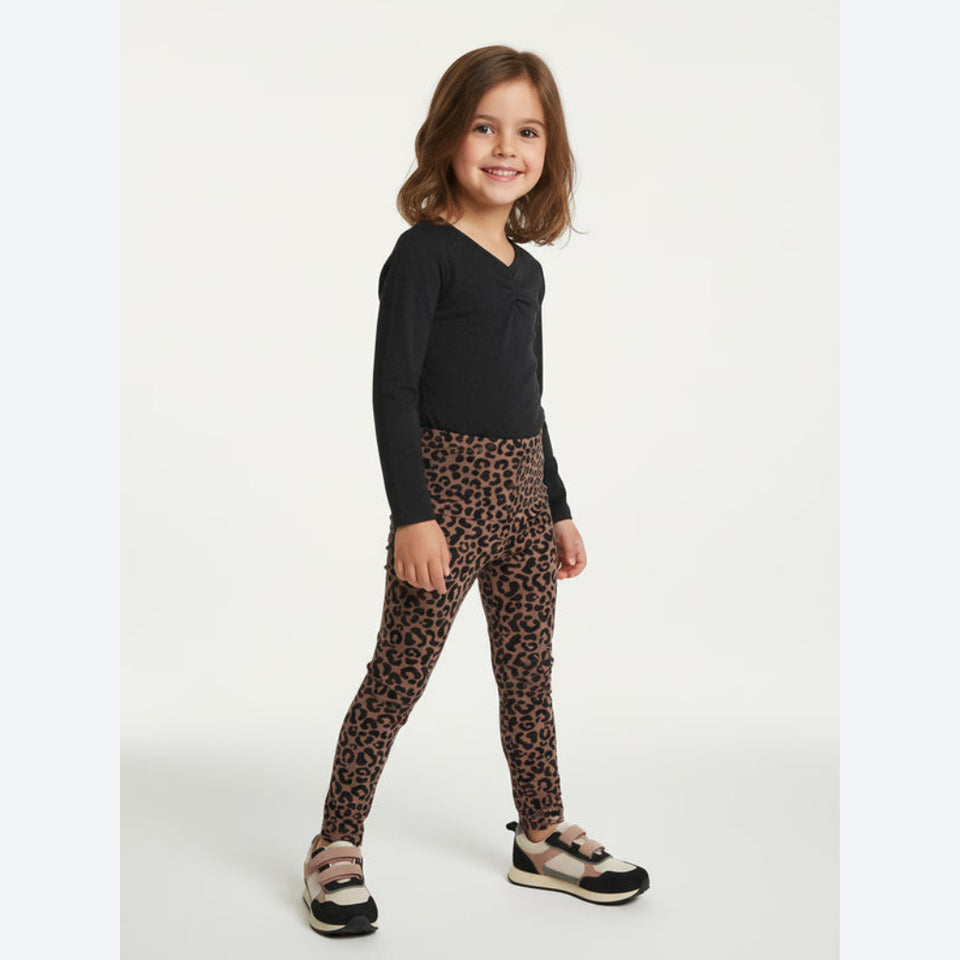 Sinsay Girl's Black Long-Sleeve Ruffled Neck Bodysuit
