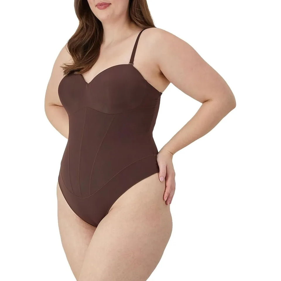 Maidenform Women's Dark Brown Tummy Shaping Thong Shapewear