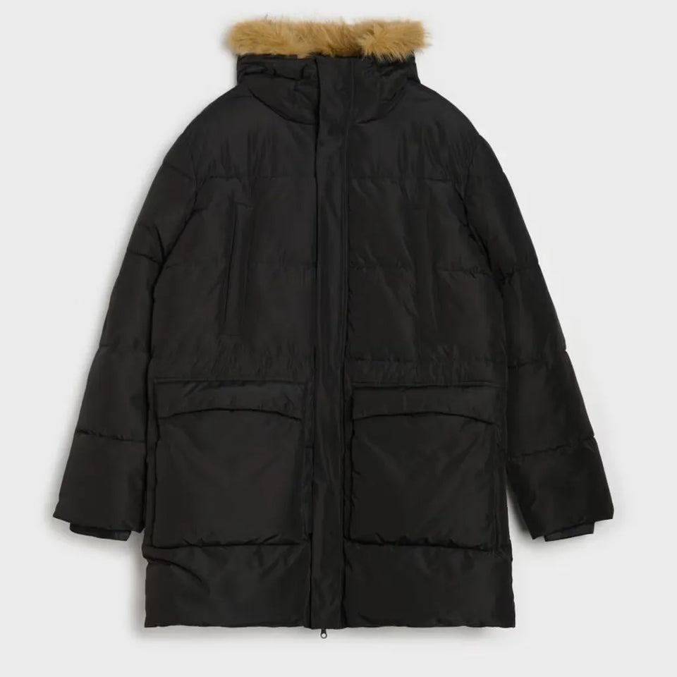 Sinsay Men's Quilted Puffer Jacket With A Hood