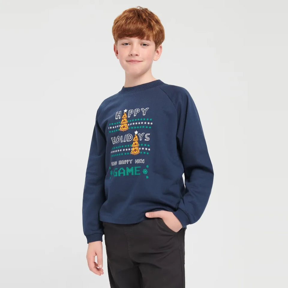 Sinsay Boy's Navy Holidays Printed Blouse