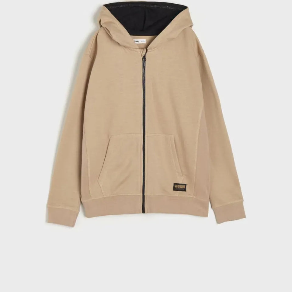 Sinsay Boy's Beige Jacket With Front Pockets