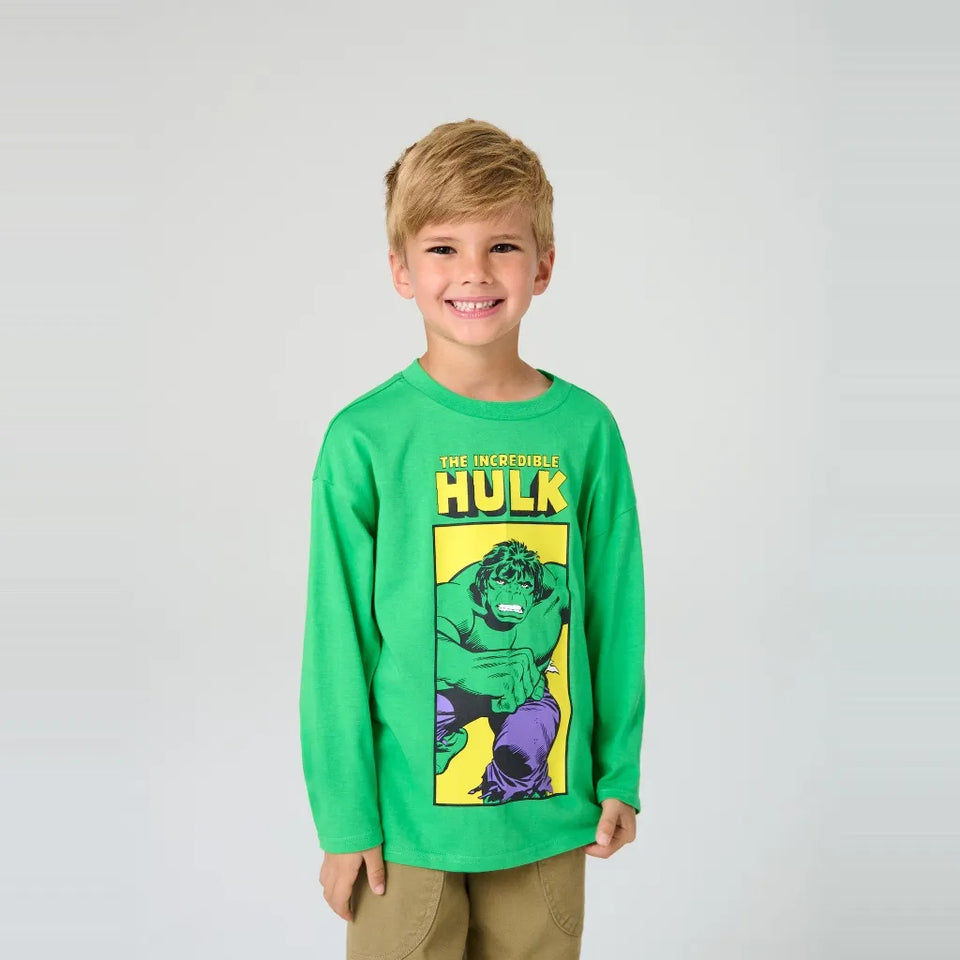 Sinsay Boy's Green HULK Printed Blouse