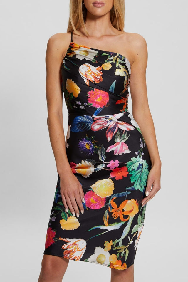 Guess Women's Multicolor Eco One Shoulder Cindy Garden Glow Print | Guess In Lebanon