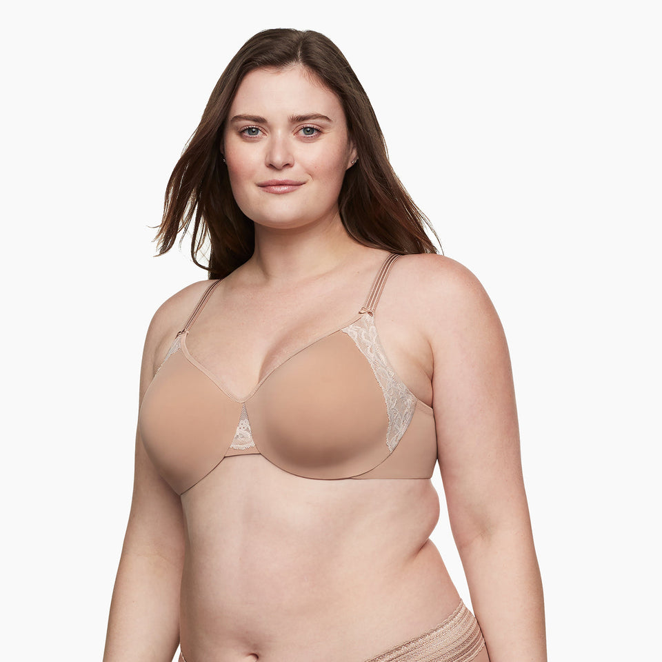 Olga By Warner's Women's BeigeCloud 9 Full-Figure Lace-Trim Minimizer Bra