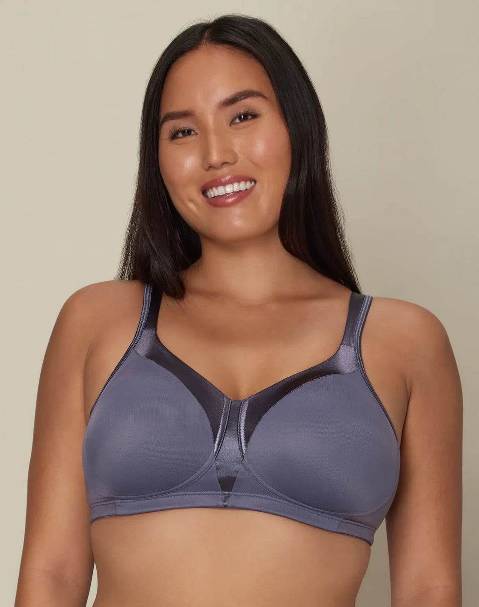 Playtex Women's Dark Blue 18 Hour Silky Soft Smoothing Cool & Breathable Wireless Bra