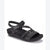 Baretraps Women's Black Jalen Asymmetrical Flat Sandals