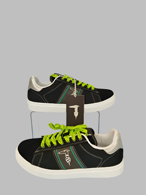 Trussardi Men's Black Danus Golden Mix Sneakers | Trussardi in Lebanon