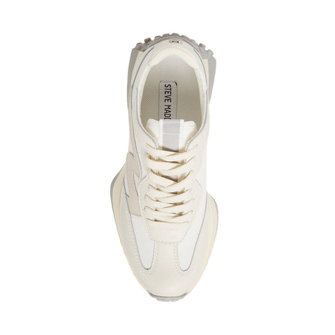 Steve Madden Women's White & Gray Campo Sneakers | Steve Madden In Lebanon