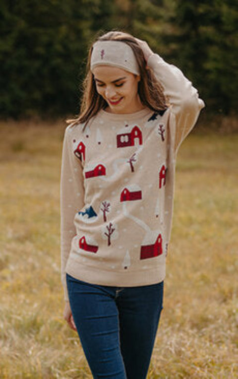 Dedoles Women's Multicolor Printed Crew Neck Sweatshirt | Dedoles In Lebanon