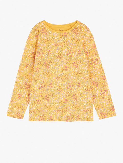 Sinsay Girl's  Mustard Floral Long Sleeve Blouse | Sinsay In Lebanon