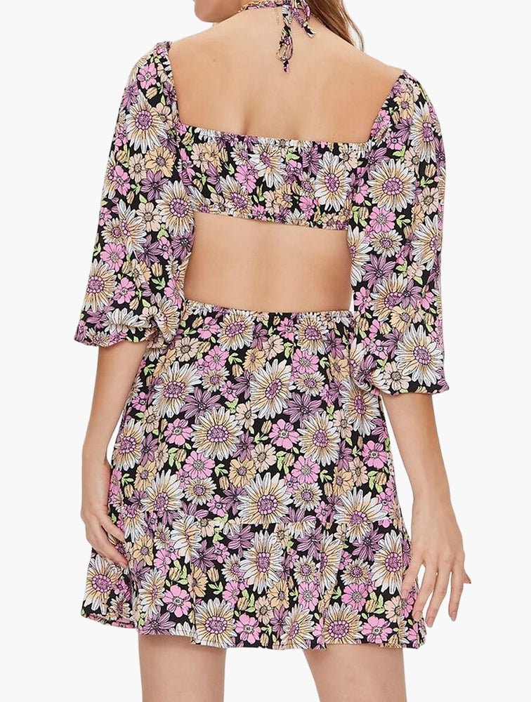 Forever 21 Women's Multicolor Floral Printed Cut Out Dress | Forever 21 In Lebanon