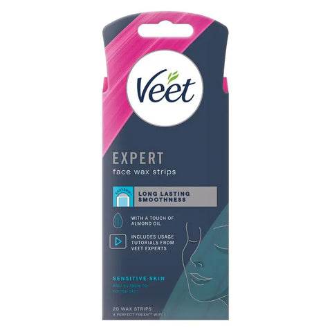 Veet PRO Easy-Gel Face Wax Strips Sensitive Skin 20S | Veet In Lebanon