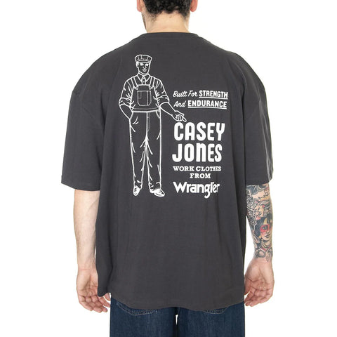 Wrangler Men's Charcoal Grey "Casey Jones" Logo T-Shirt | Wrangler in Lebanon