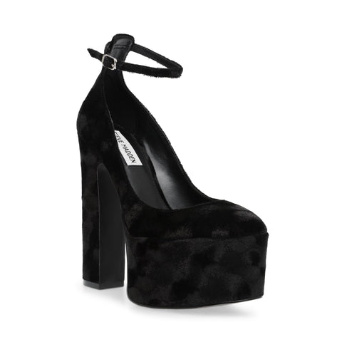 Steve Madden Women's Black Velvet Skyrise Heels | Steve Madden In Lebanon