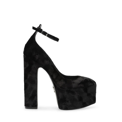 Steve Madden Women's Black Velvet Skyrise Heels | Steve Madden In Lebanon