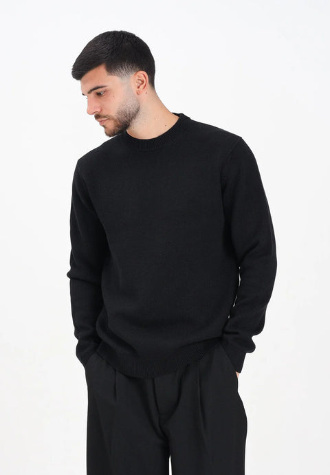 Selected Homme Men's Black Crew Neck Sweater| Selected Homme In Lebanon