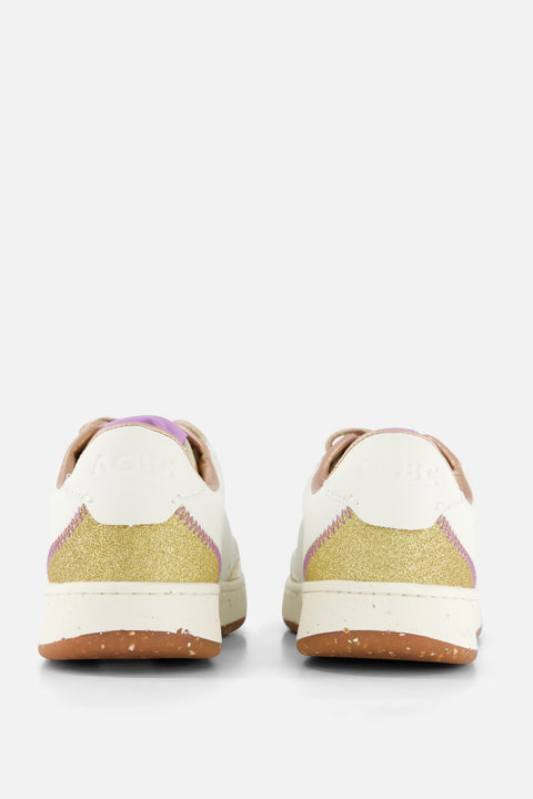 ACBC Women's White Golden Shacbewf Evergreen Flower Sneakers | ACBC In Lebanon