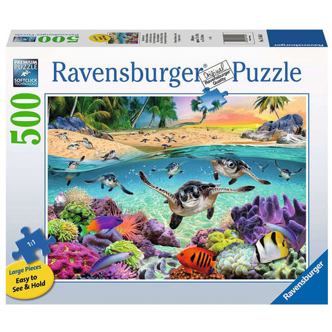 Ravensburger Race of The Baby Sea Turtles 500 Piece Large Format Jigsaw Puzzle |Ravensburger In Lebanon